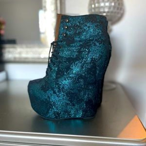 Jeffrey Campbell platform wedge ankle boots